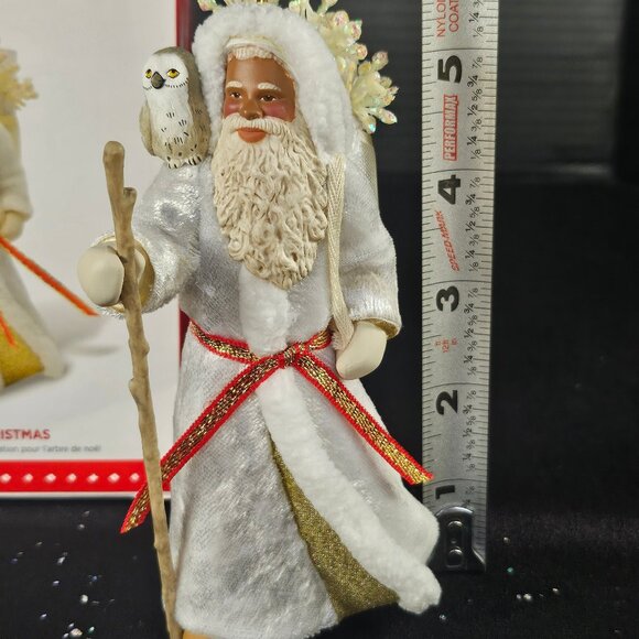 Hallmark Keepsake Father Christmas White And Gold Owl. Number 12 In Series - Picture 8 of 10